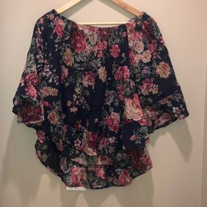 Ralph Lauren sheer off the shoulder shirt size S
